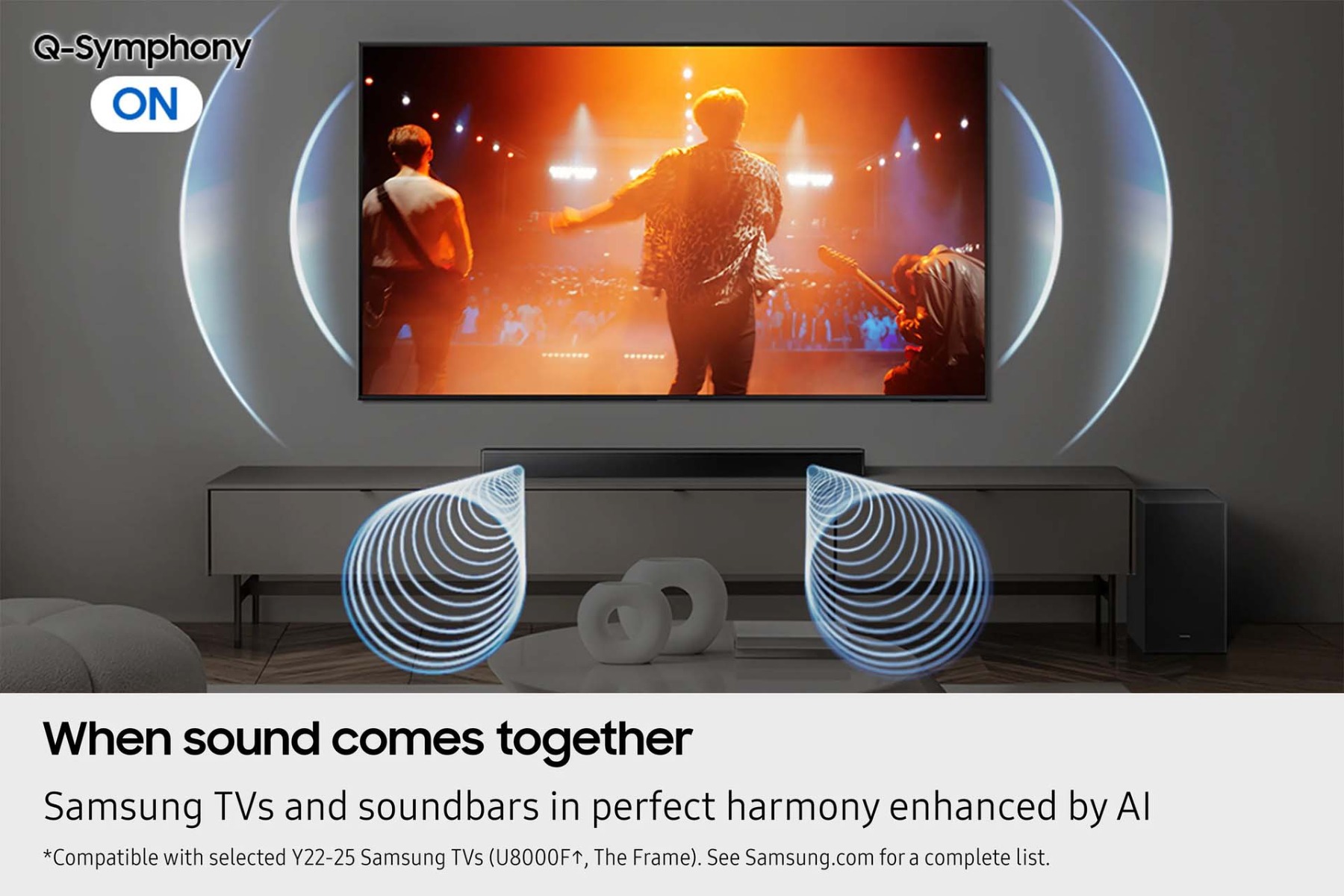 when sound comes together - samsungs tvs and soundbars in perfect harmony enhanced by ai