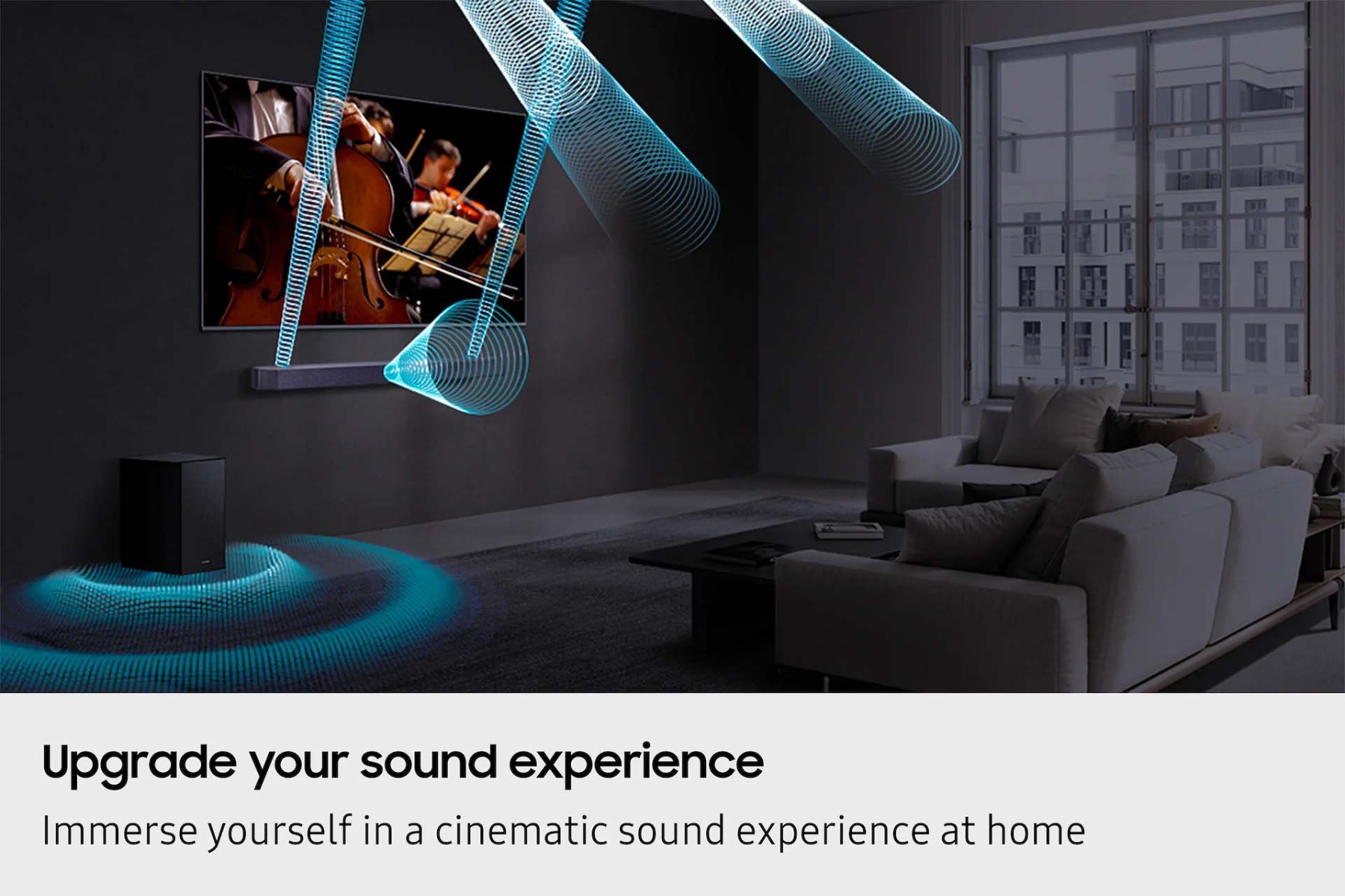 upgrade your sound experience - immerse yourself in a cinematic sound experience at home