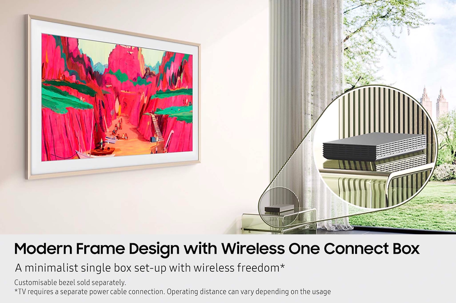 Modern Frame Design with Wireless One Connect Box