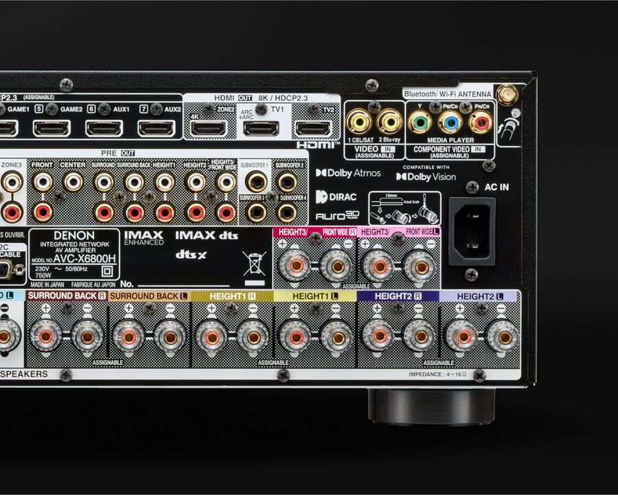 Denon AVC-X6800H 11.4 Ch. 205W 8K AV Receiver with HEOS Built-in