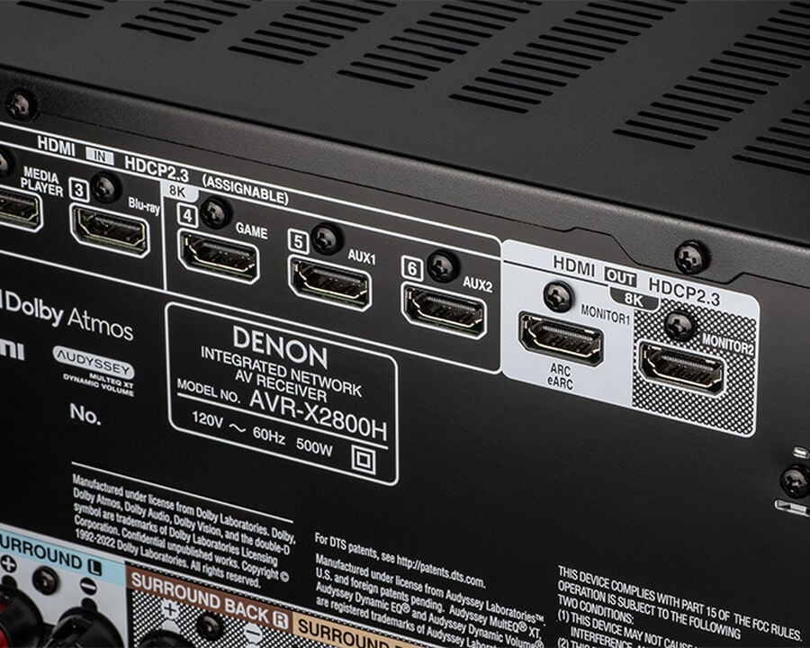 Denon AVR-X2800H 7.2 Ch. 150W 8K AV Receiver with HEOS Built-in